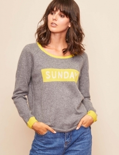 Pull Col Rond Ml Sunday 100%cashmere Gg12