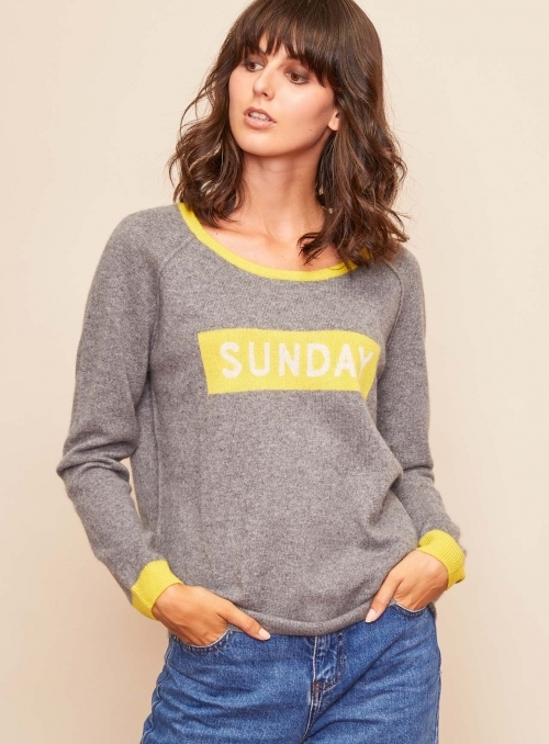 Pull Col Rond Ml Sunday 100%cashmere Gg12