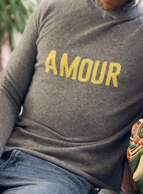 Hoodie Amour Ml 100%cashmere Gg12